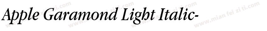 Apple Garamond Light Italic字体转换